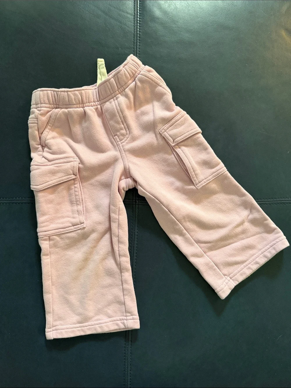 Kids Cozy Cargo Sweatpants - Light Pink